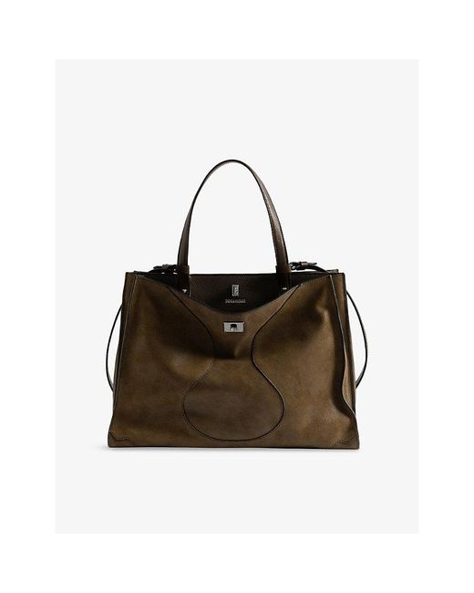 Zadig & Voltaire Brown Jack Suede Top-Handle Bag