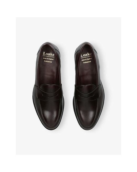 Loake Black Imperial Leather Loafers for men