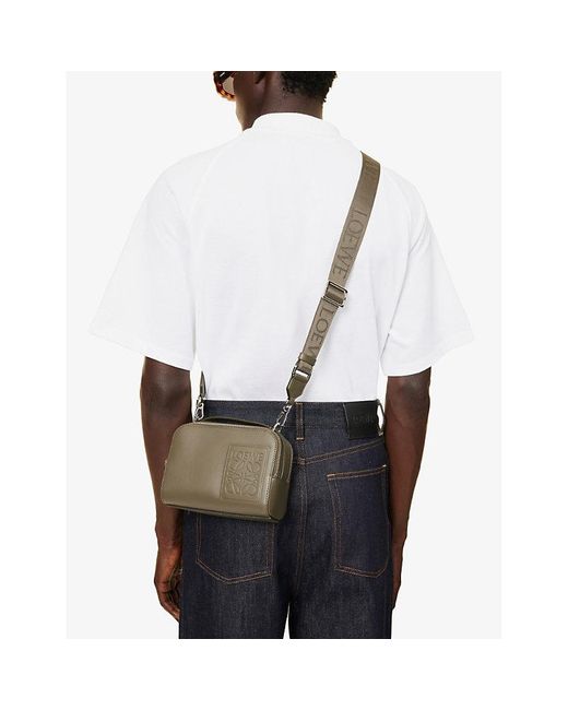 Loewe Green Mini Camera Leather Cross-body Bag for men