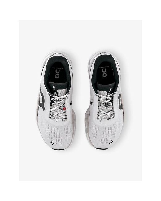 On Shoes White Cloudmster Chunky-Sole Mesh Low-Top Trainers for men