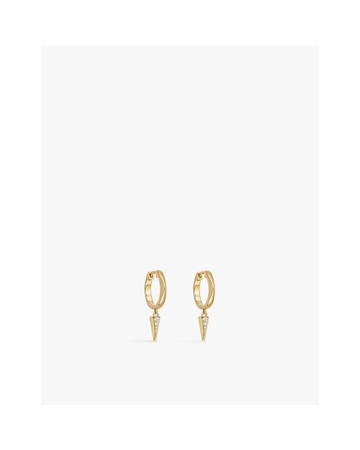 Astley Clarke Metallic Deco Shard 18Ct-Plated Vermeil Sterling- And Sapphire Drop Earrings