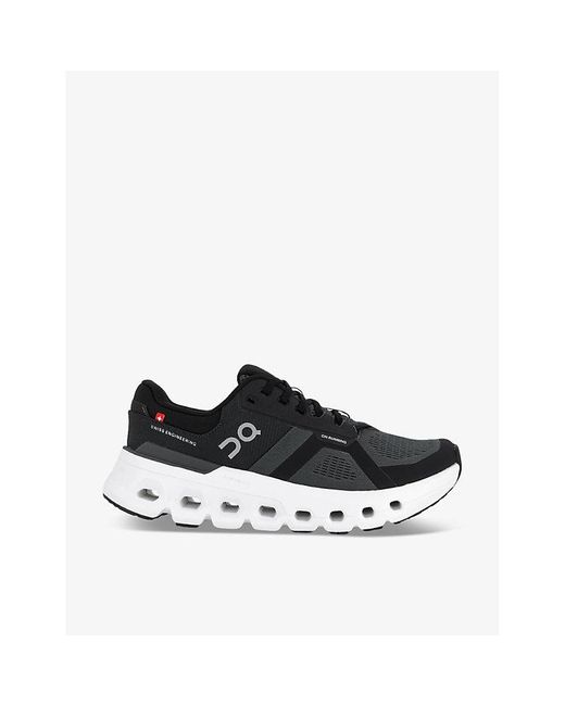 On Shoes Black Cloudrunner 2 Mesh Low-Top Trainers