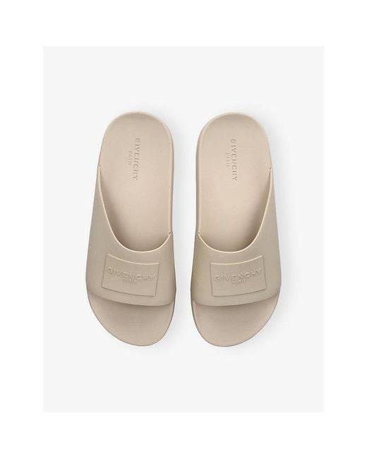Givenchy Natural Label Rubber Slides