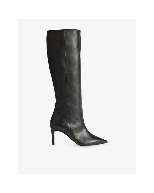 L.K.Bennett Black Astrid Leather Knee-High Boots