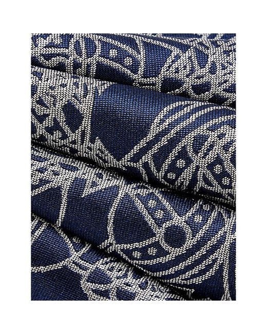 Vivienne Westwood Blue Crazy Orb Graphic-print Silk Tie for men