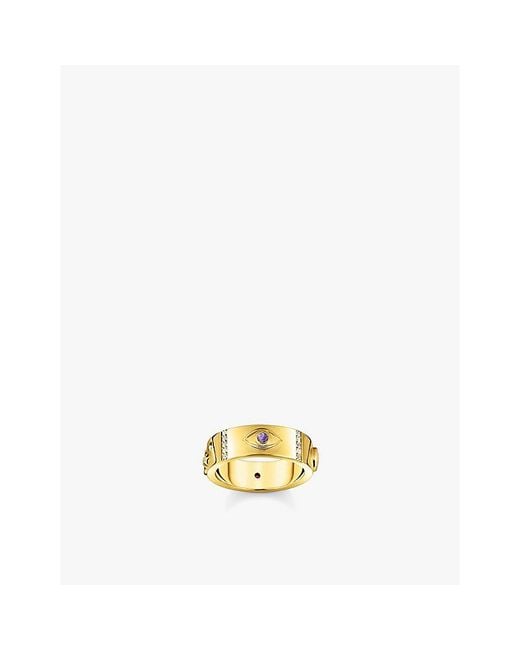 Thomas Sabo Metallic Cosmic 18Ct- Sterling And Zirconia Band Ring