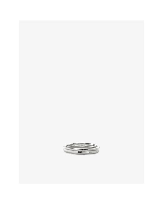 Monica Vinader White Mv Siren Muse Sterling Stacked Ring