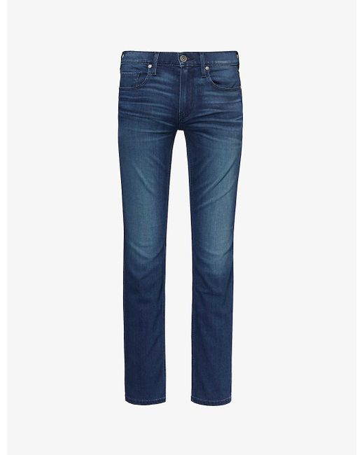 PAIGE Blue Lennox Slim-fit Slim-leg Stretch-woven Jeans for men