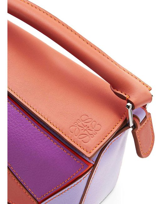 Loewe X Paula's Puzzle Mini Leather Shoulder Bag in Pink
