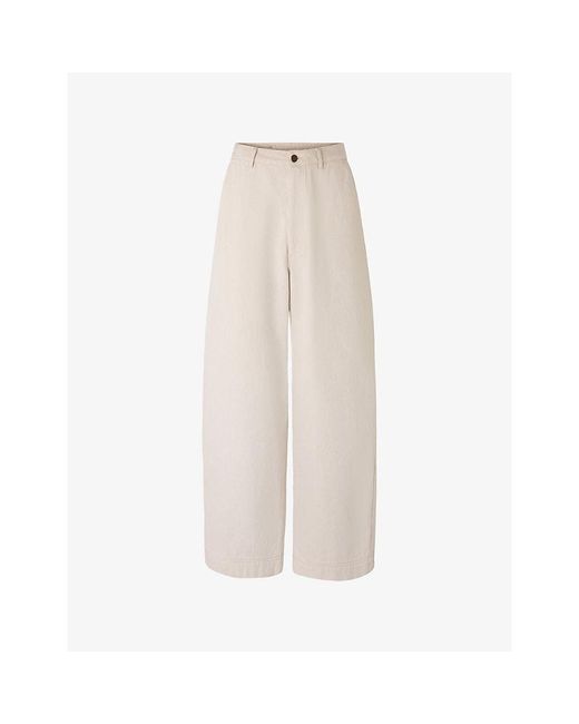 Soeur Natural Clovis Balloon-Leg Oversized Cotton Trousers