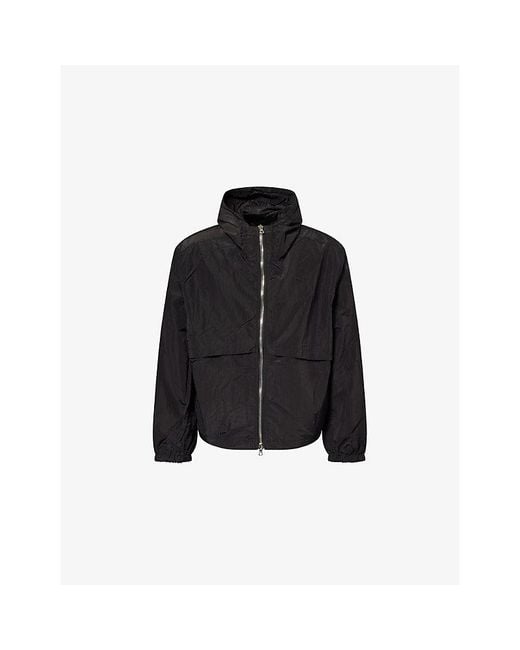 Summit Black Core Ripstop Hooded Woven Jacket for men