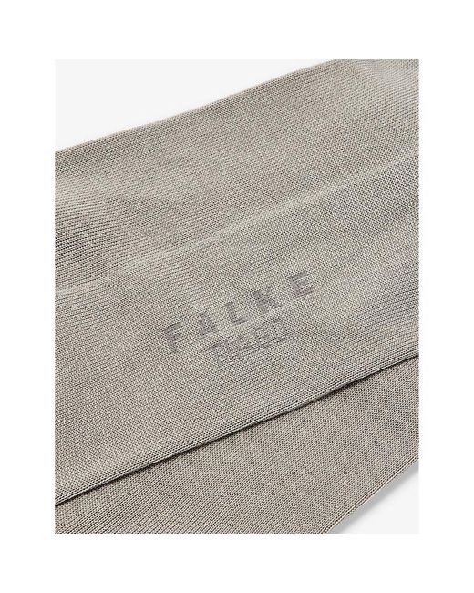 Falke Gray Tiago Logo-print Organic-cotton Blend Knitted Socks for men
