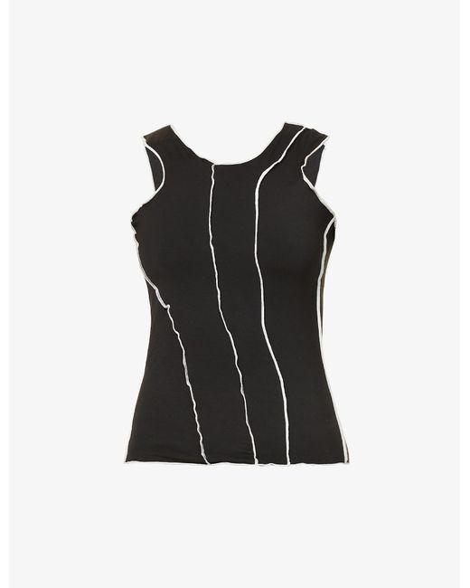 The Line By K Synthetic Yamilet Merrow Stretch-woven Tank Top in Black ...