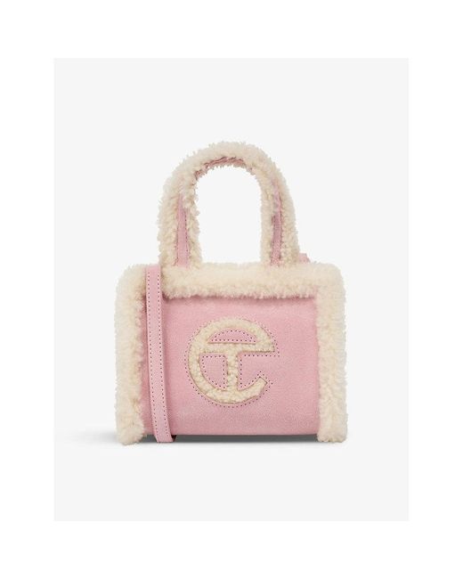 UGG X TELFAR Small Suede Tote Bag in Pink | Lyst Canada