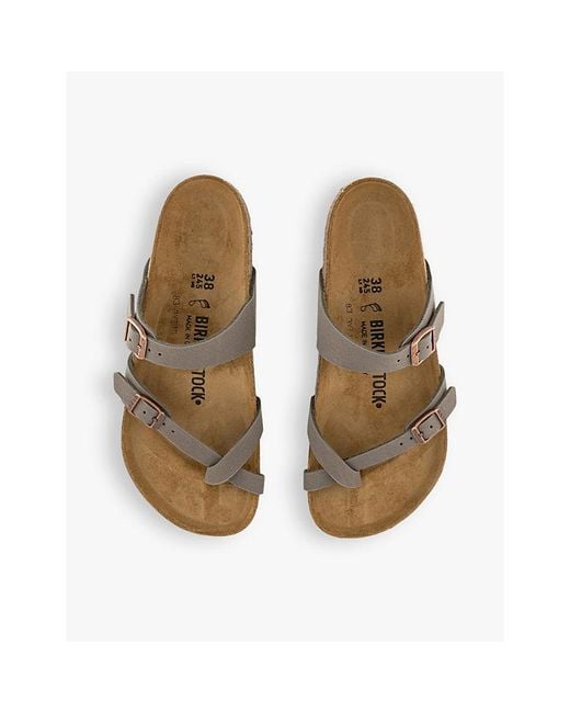 Birkenstock Brown Mayari Faux-Leather Sandals