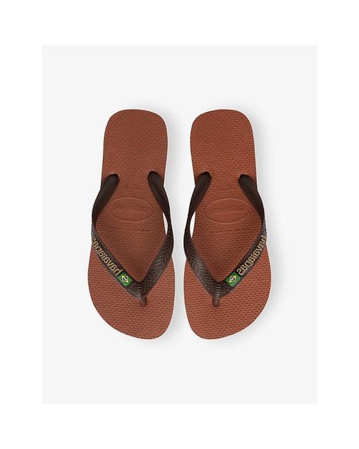 Havaianas Brown Brasil Rubber Flip-Flops