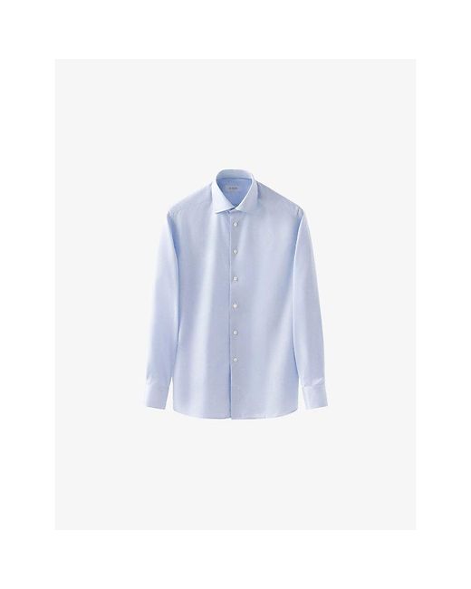 Eton of Sweden Blue Business Super Slim-Fit Cotton Shirt for men