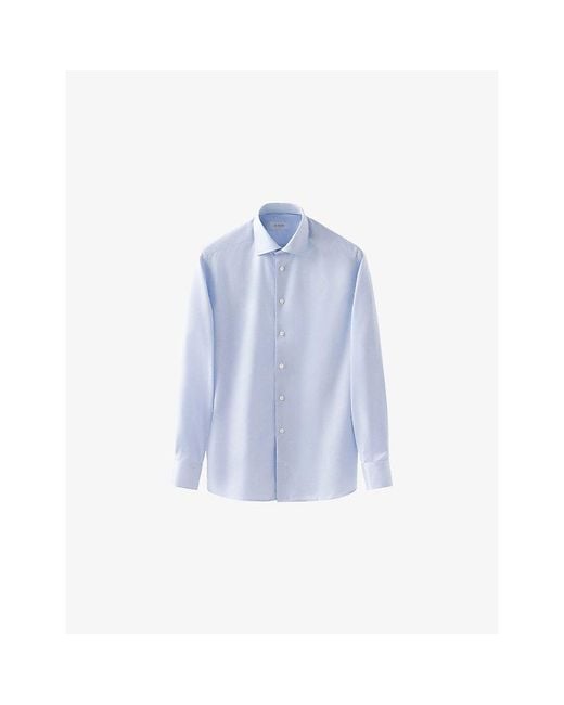 Eton of Sweden Blue Business Super Slim-Fit Cotton Shirt for men