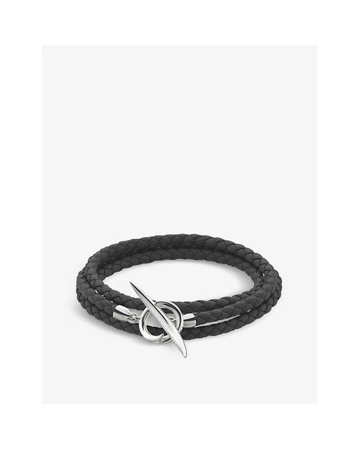 Shaun Leane Metallic Quill Leather And Sterling Silver Wrap Bracelet
