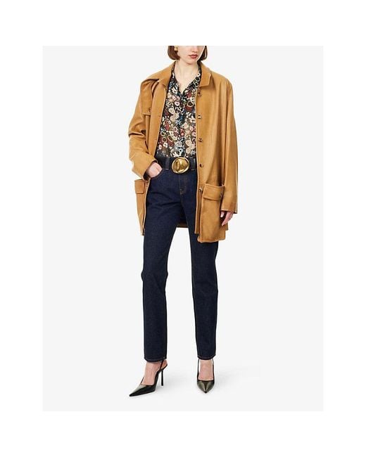 Khaite Blue Farley Straight Denim Jeans