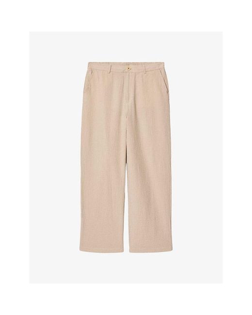 AllSaints Natural Taiko Straight-Leg Cotton Trousers for men