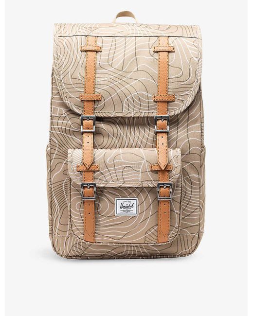 Herschel Supply Co. Natural Little America Graphic-print Recycled-polyester Backpack