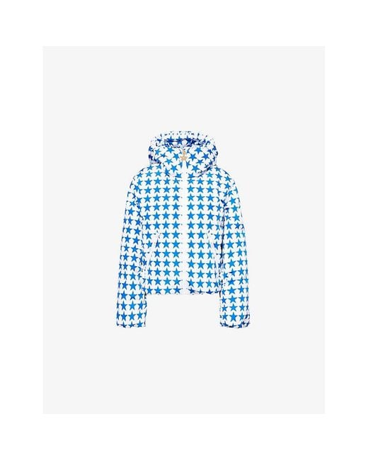 Goldbergh Blue Olympe Star-Print Shell-Down Ski Jacket