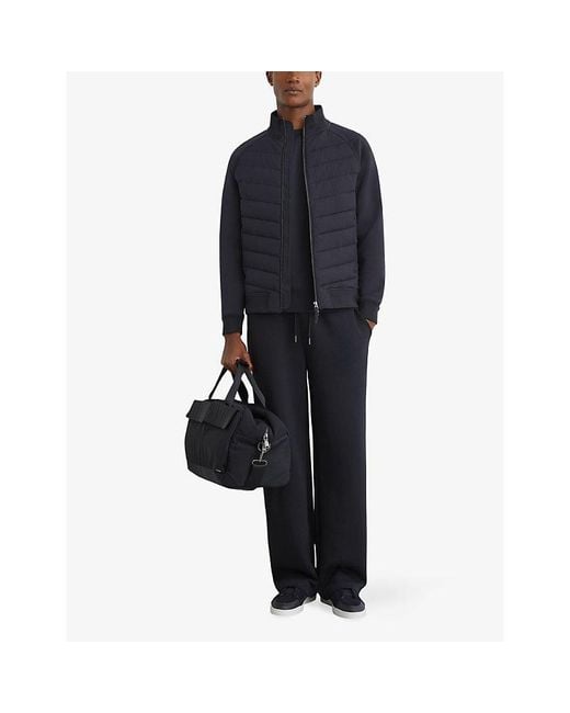 Reiss Blue Calvorn Quilted Cotton-Blend Jacket for men