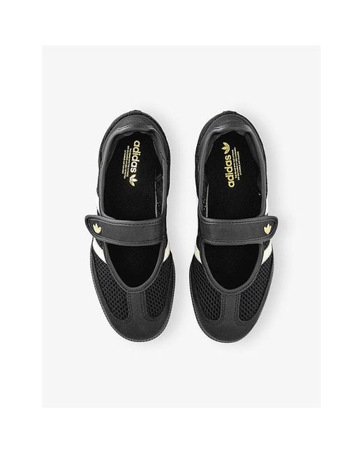 Adidas Black Samba Jane Leather Trainers