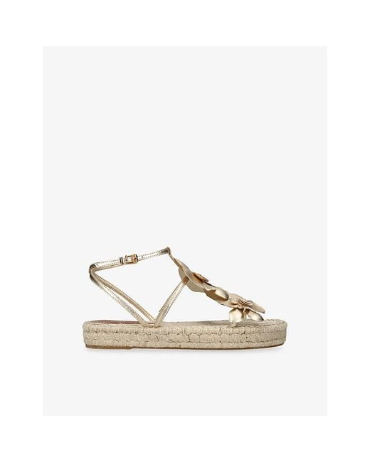 Zimmermann Natural Orchid Leather Espadrille Sandals