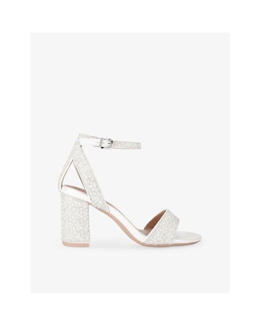 Carvela Kurt Geiger White Kianni Wide-Fit Heeled Sandals