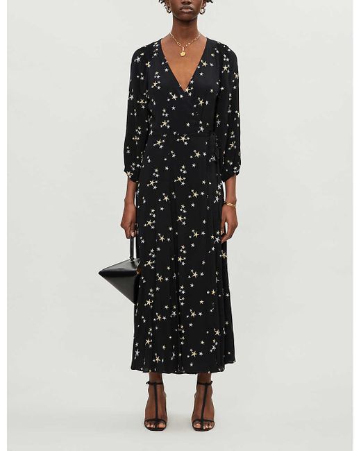 Ghost Emilie Star-embroidered Crepe 