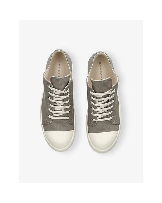 Rick Owens White Low Denim Trainers for men