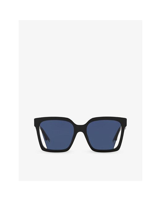 Fendi Blue Fe40085i Square-frame Acetate Sunglasses