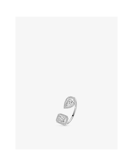 Messika White My Twin Large 18Ct And 1Ct Diamond Ring