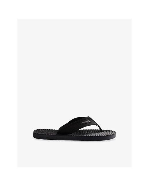 Havaianas Black Surfer Coast Rubber Flip Flops