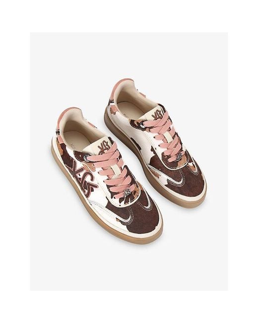 KG by Kurt Geiger Pink Leena Calf-Hair Leather Trainers