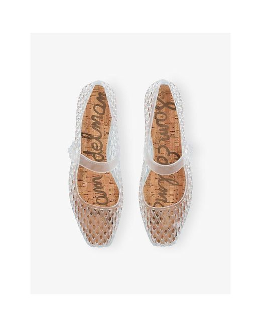 Sam Edelman White Michaela Jelly Mary-Jane Flats