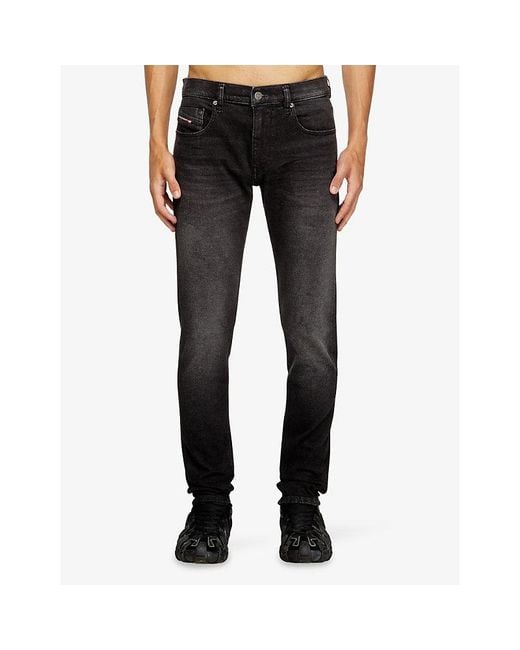DIESEL Black D-Strukt 09L61 Slim-Leg Denim Jeans for men