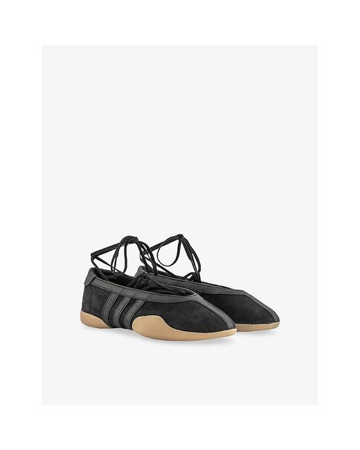 Adidas Black Taekwondo Mei Leather Ballet Flats