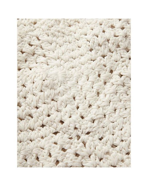 The White Company White Crochet Cotton Tote Bag