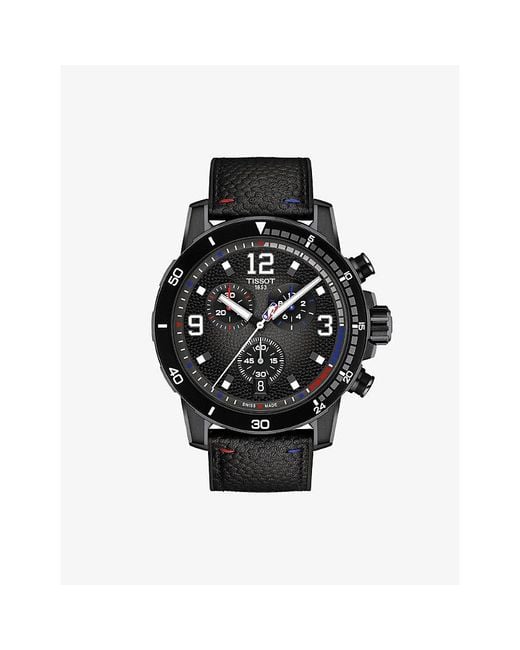 Tissot Black Supersport Nba Special Edition Pvd Coated Stainless-Steel Watch 45.5Mm for men