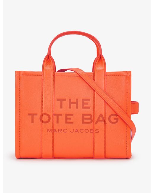 Marc Jacobs The Small Tote Leather Tote Bag in Orange Lyst UK