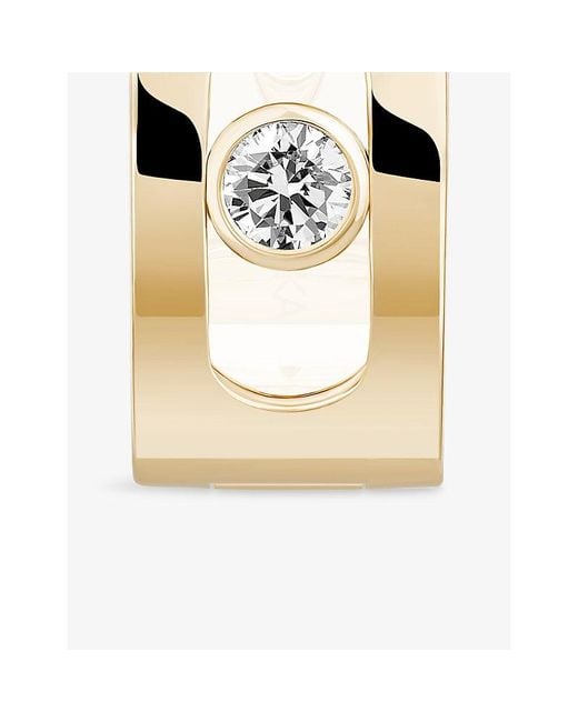 Messika Metallic Move Noa 18Ct And 0.30Ct Diamond Hoop Earrings