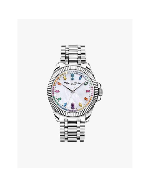 Thomas Sabo White Wa0394-201-201 Divine Stainless-Steel And Cubic Zirconia Quartz Watch