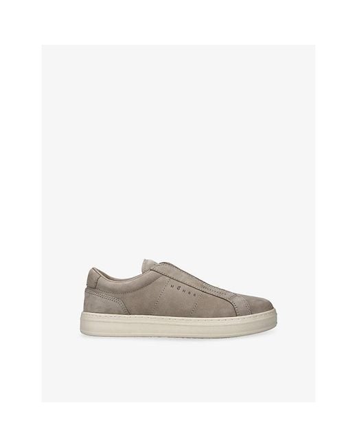 Hogan Gray H668 Slip-On Suede Trainers for men