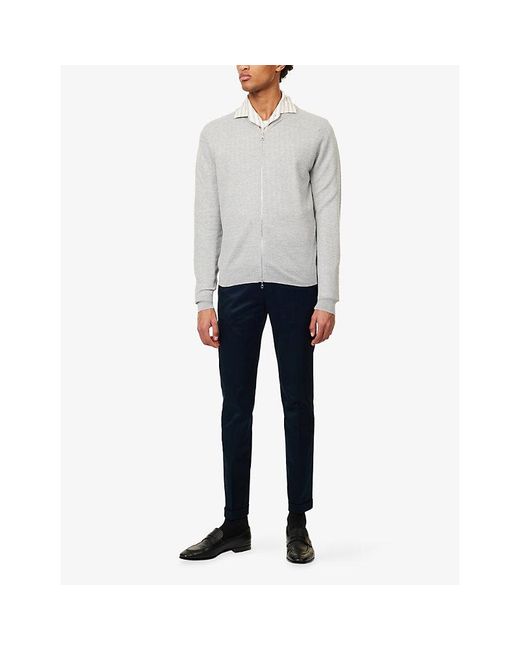 Paul Smith Blue Slim-Fit Stretch-Cotton Chino Trousers for men