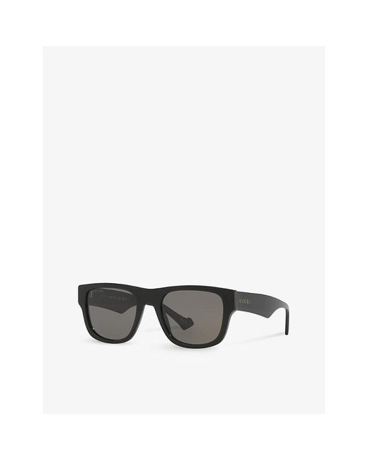 Gucci Gray Gc002127 gg1427s Square-frame Acetate Sunglasses for men