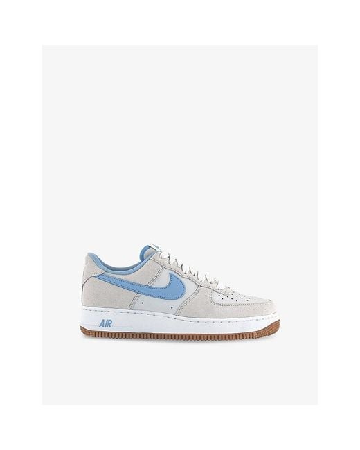 Nike Blue Air Force 1 '07 Suede Low-Top Trainers for men