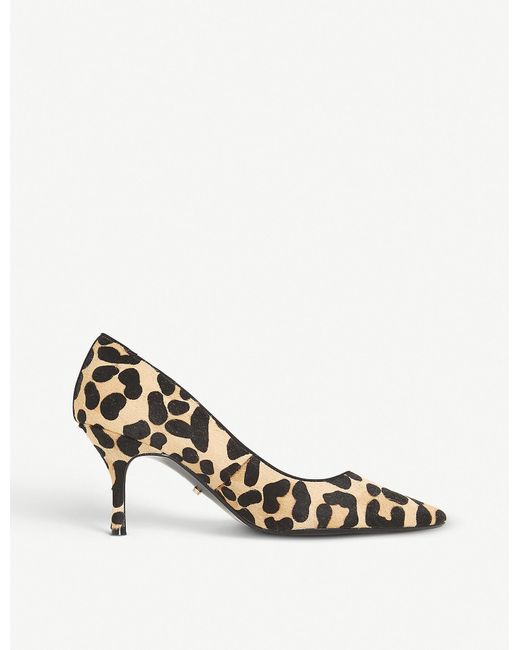 dune leopard print flats